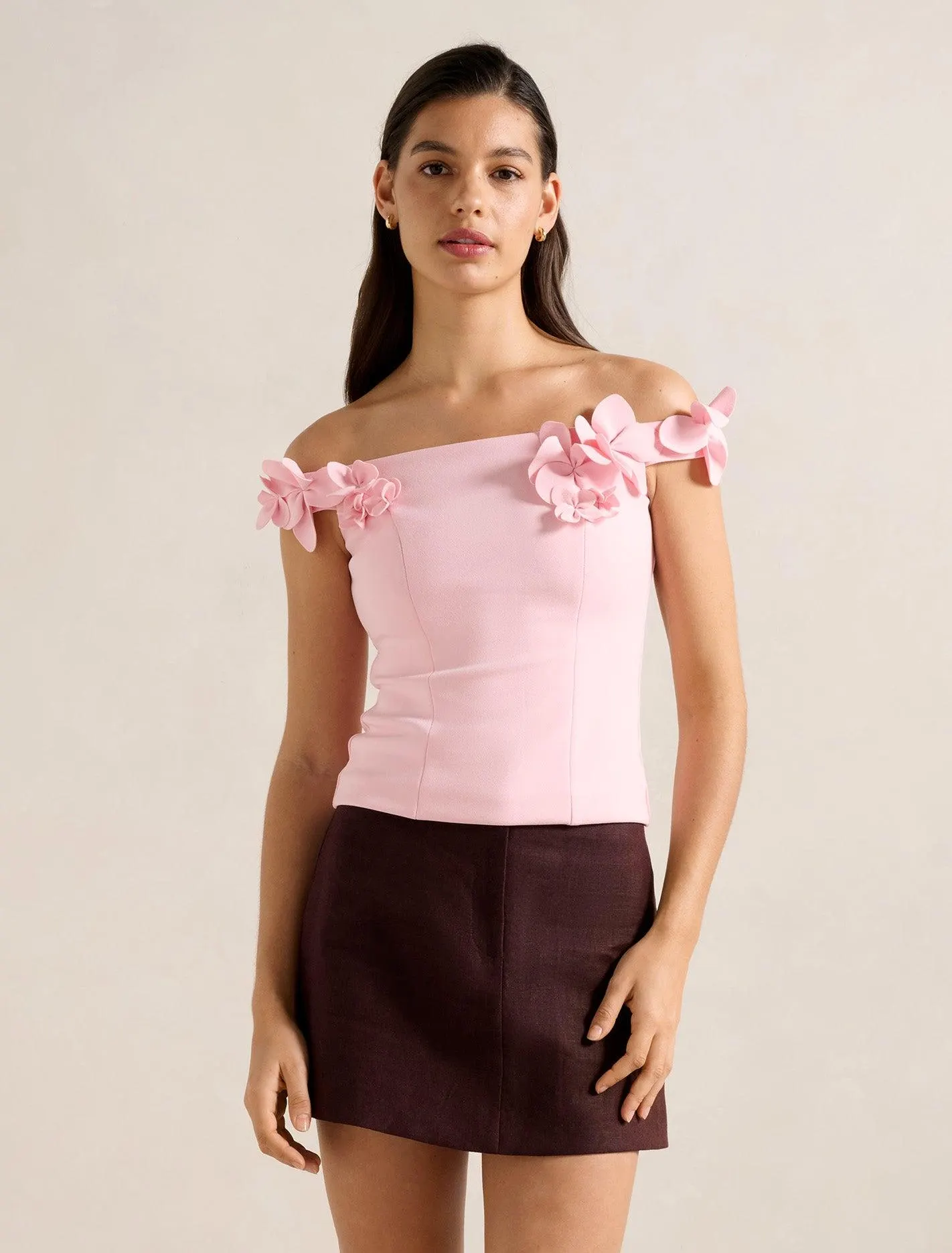 Faye Applique Bardot Top