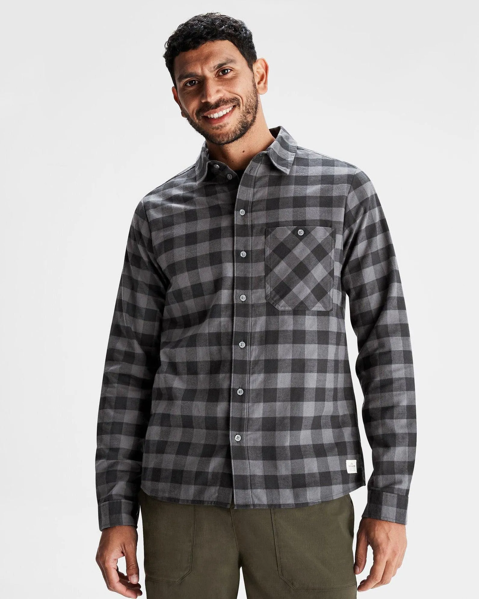 Men's Fyfe Flannel Shirt - Shale Gingham