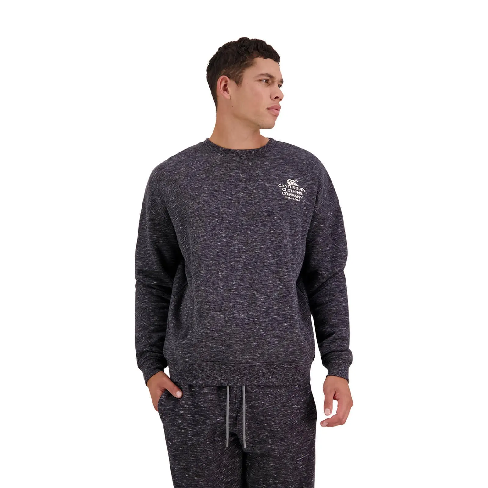 Canterbury M SCENE-SET CREW CHARCOAL GREY MARLE