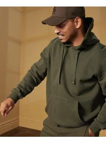 Men's Favourites Pull On Hoody in Dark Khaki