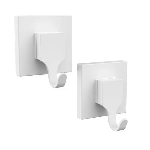 Fusion-Loc 13kg White Suction Bathroom Hook - 2 Pack