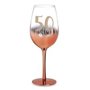 50 ROSE GOLD OMBRE WINE GLASS
