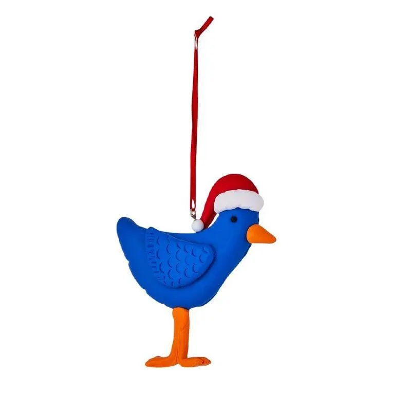 Wonderland Clay Christmas Tree Decoration Pukeko 10cm