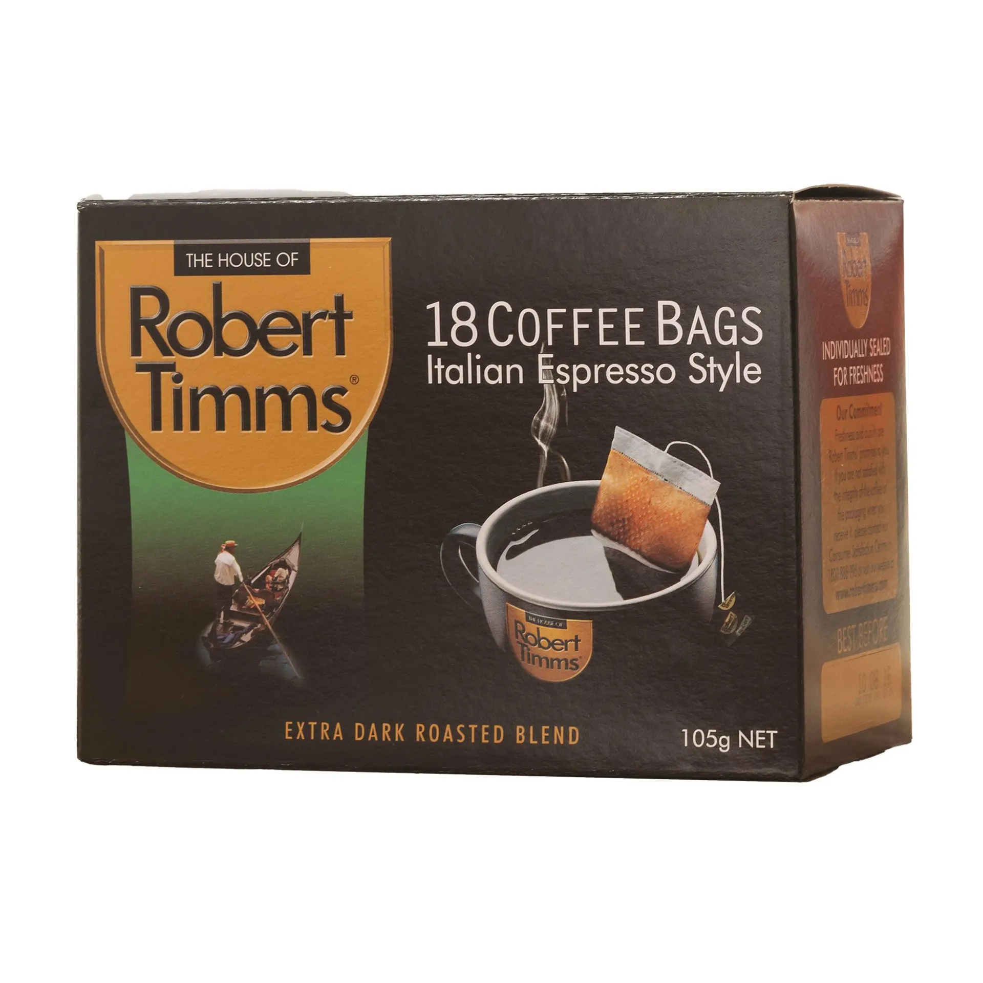 Robert Timms Coffee Bags Italian Espresso 18pk