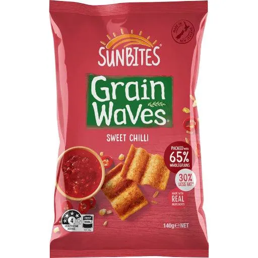 SUNBITES GRAINWAVES SWEET CHILLI 140G