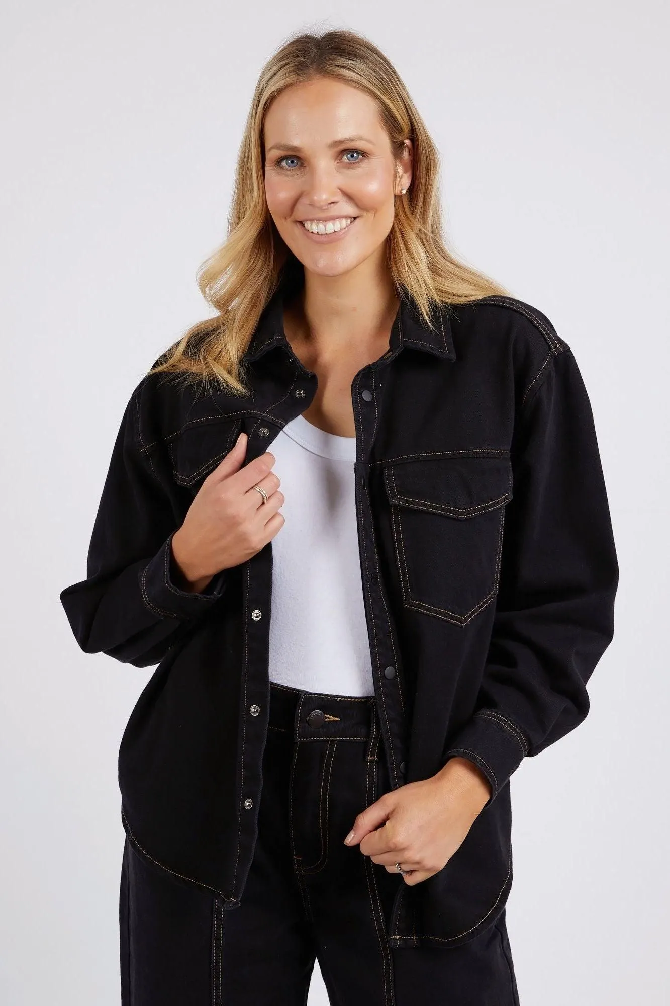 Daisy Over Shirt | Black