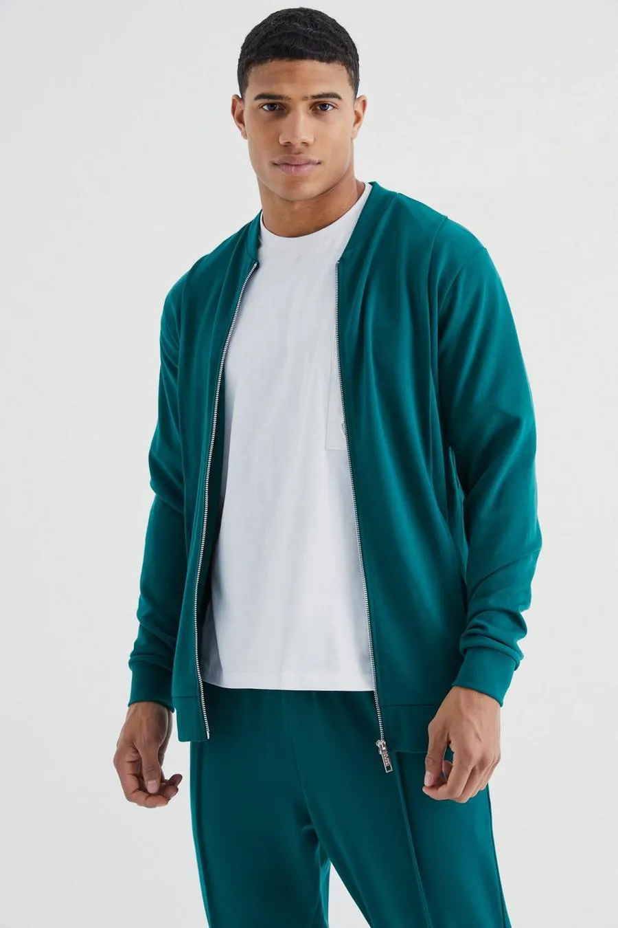 Slim Interlock Bomber Jacket