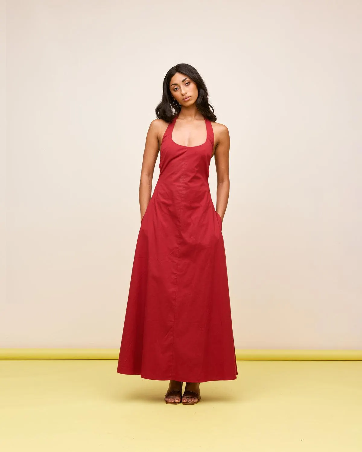 Jules halter maxi dress