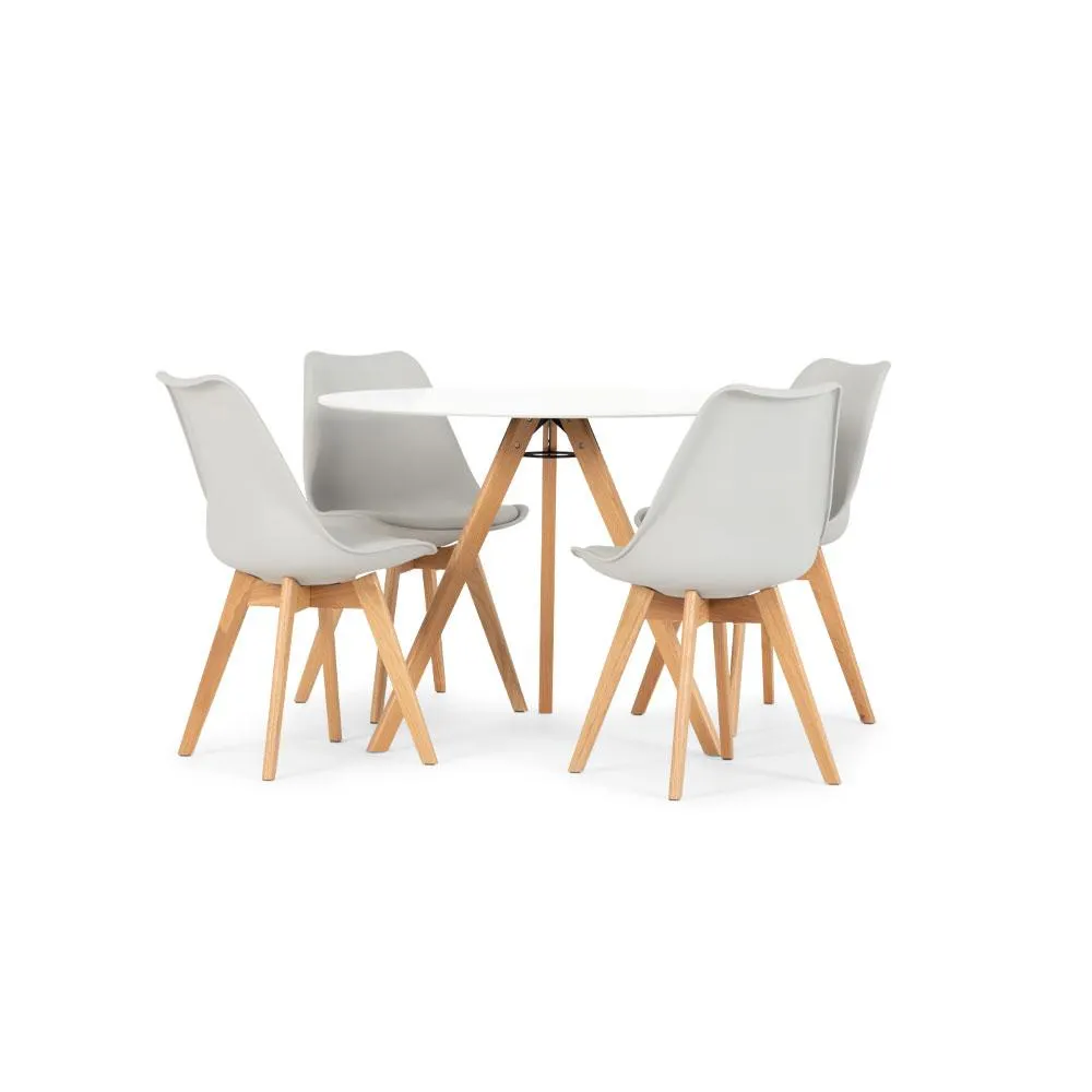 Carson 5 Piece Dining Set - W100, Grey
