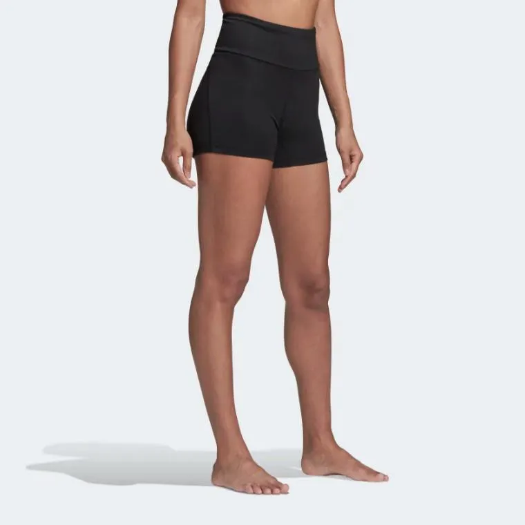 Adidas Womens Yoga Essentials High-Waisted Tight Shorts Black