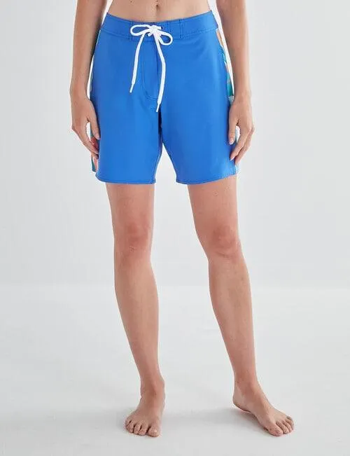 Zest Resort Aloha Print Inset Boardie, Blue