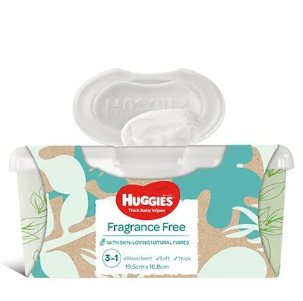 Huggies Baby Wipes Fragrance-Free Pop-Tub 64s