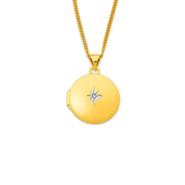 9ct, Diamond Set Locket