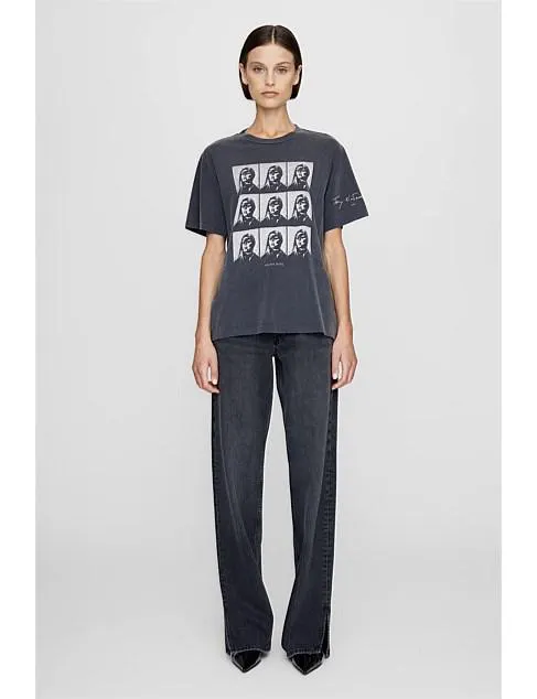 HUDSON T-SHIRT AB X TO X BRIGITTE BARDOT FILM WASHED BLACK