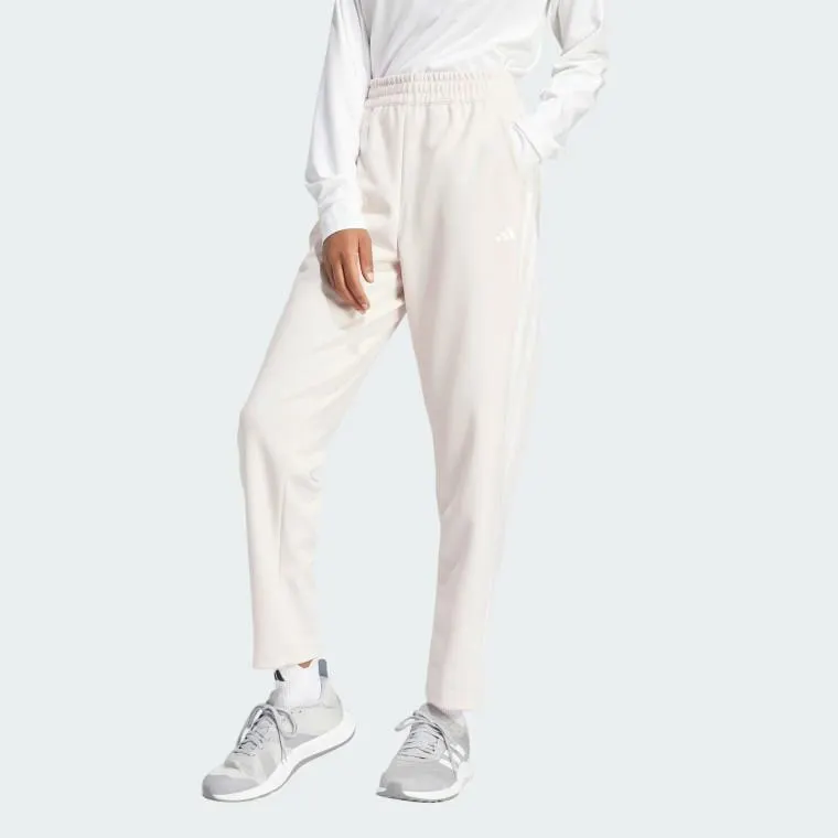 Adidas Womens Train Essentials 3-Stripe Pants Putty Mauve