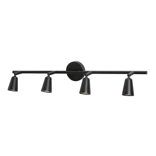 Delta Matt Black 4 Light Spotlight