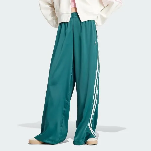 Satin Wide Leg Track Pants