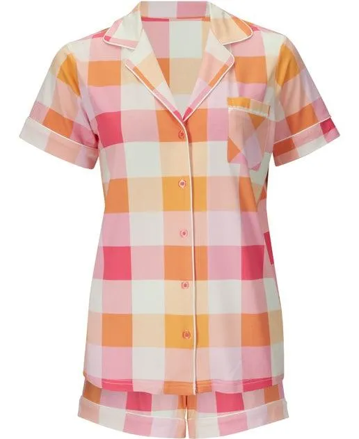 Women's Knit Short Sleeve Shirt & Short PJ Set
