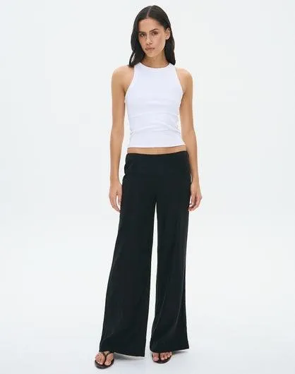 Low Rise Linen Blend Pant