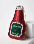 Christmas Shop Fabric Ornament, Beaded Tomato Sauce