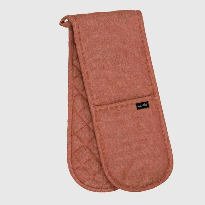 Just Home Hayden Double Oven Glove Coral