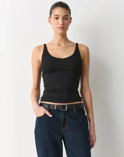Cotton Rib V Neck Tank