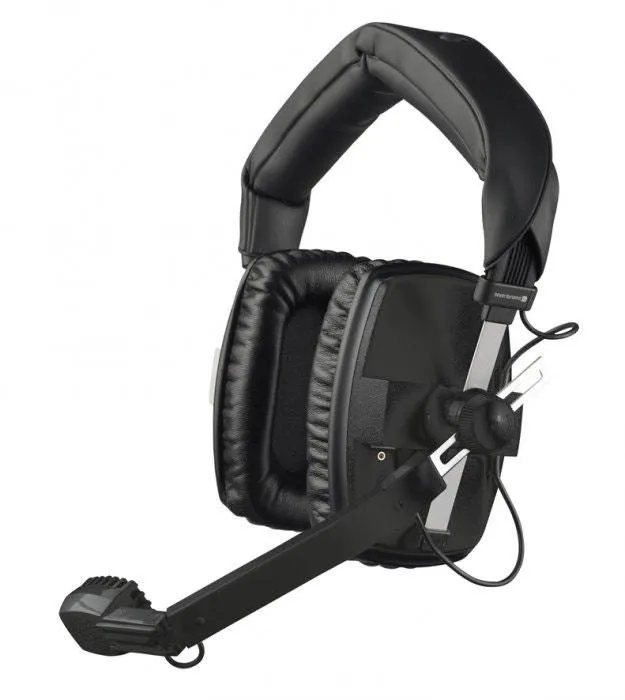BEYERDYNAMIC DT109 BLK 200/400 OHM MONITOR HEADPHONES BROADCAST HEADSET W DYNAMIC MIC - CAMERA CREW, REPORTERS (CLOSED)