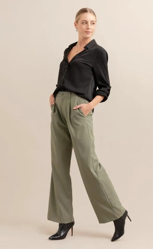 Wide Leg Suiting Pants