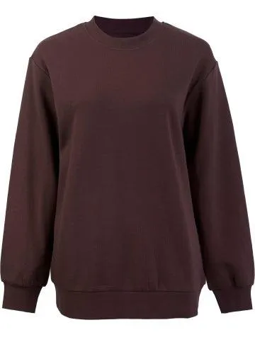 Women's Crew Neck Sweat in Chocolate