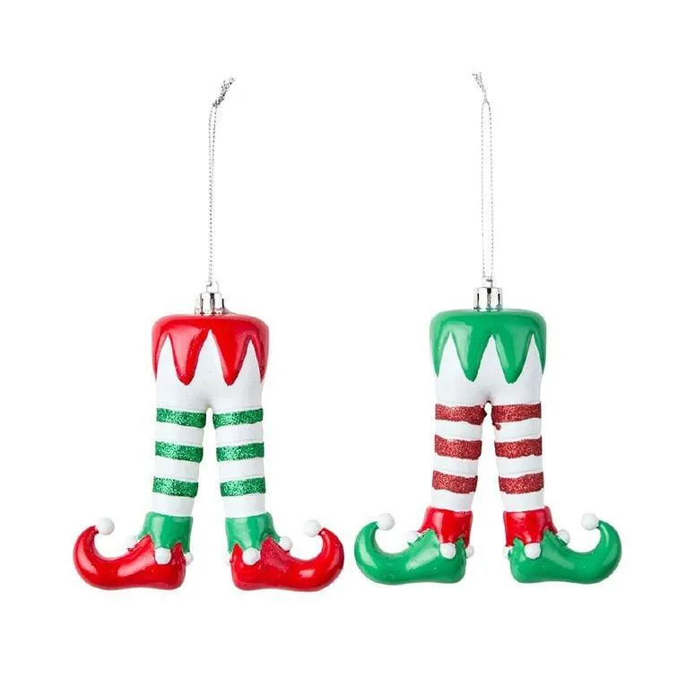 Wonderland Fun Festive Elf Legs Christmas Tree Decorations 11cm 3 Pack