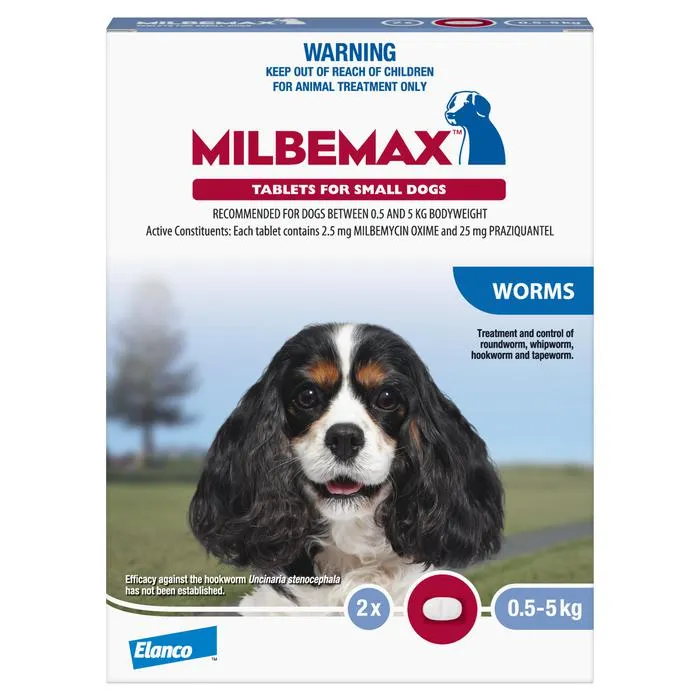 Milbemax Worm Tablets For Small Dogs 2 Pack