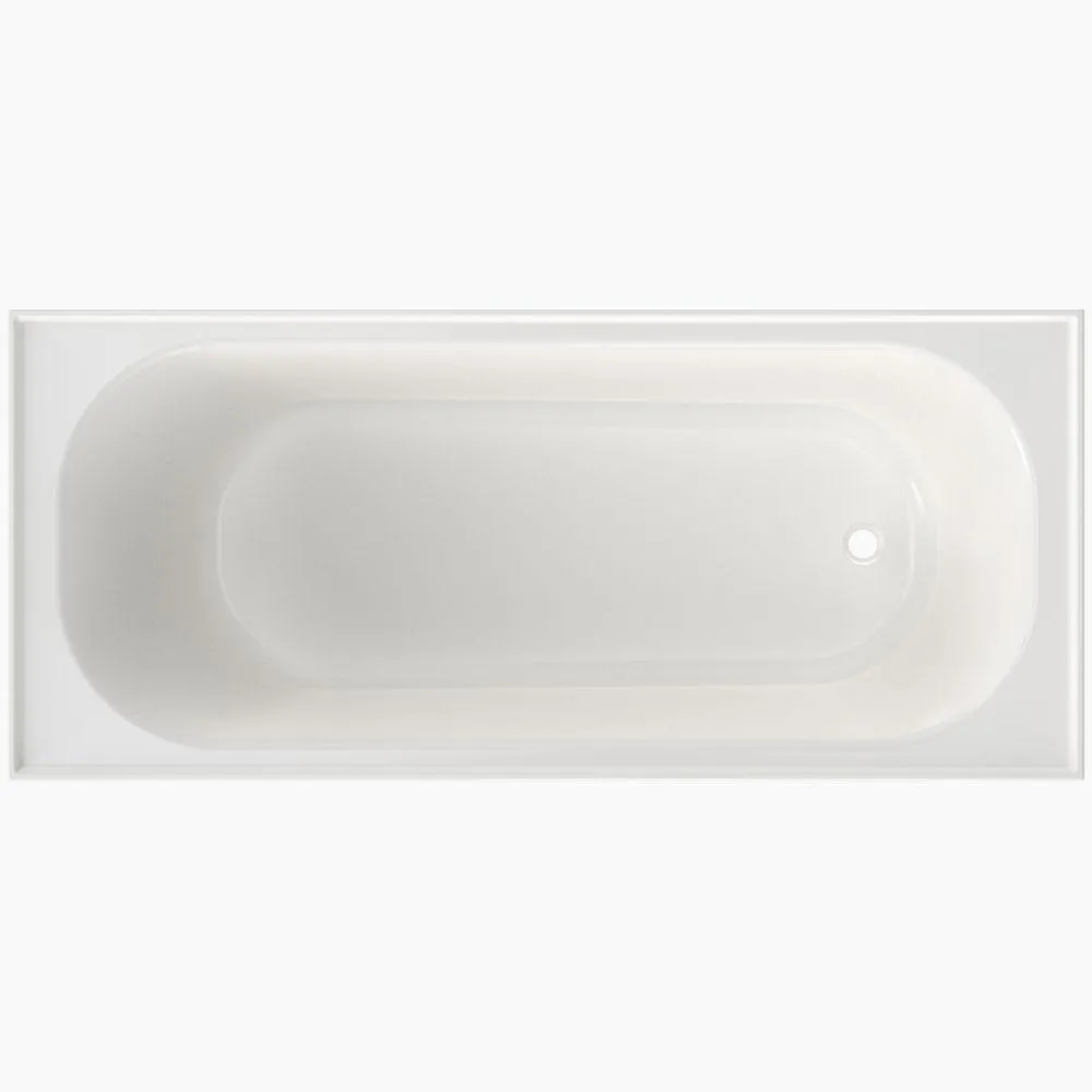 Round 1675 Four Tile Flange Bath No Overflow CL50002.W4TFN