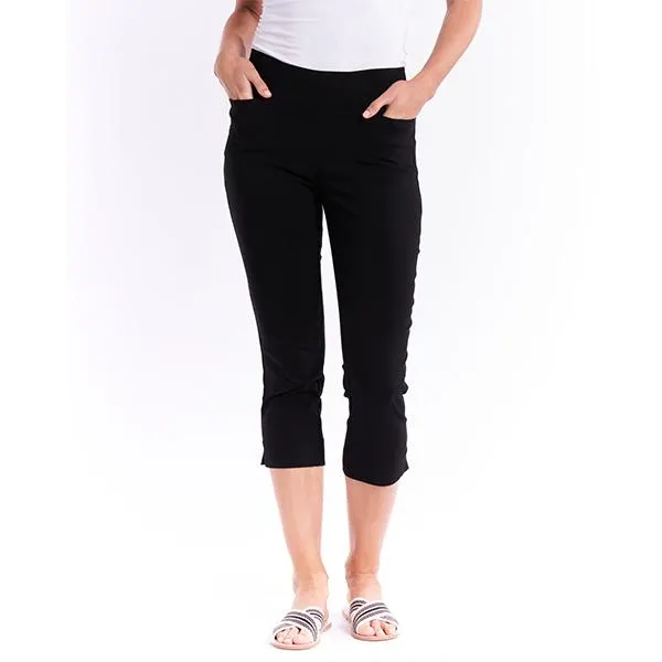 Crop Bengaline Pants Black