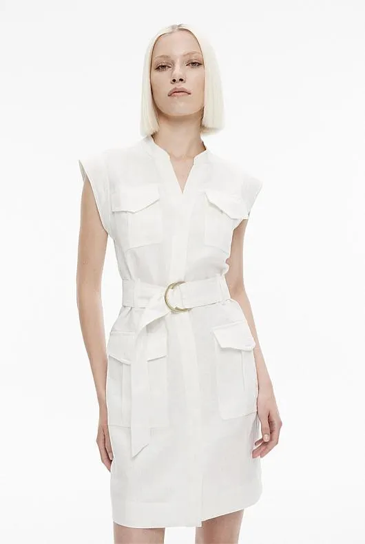 French Linen Utility Dress