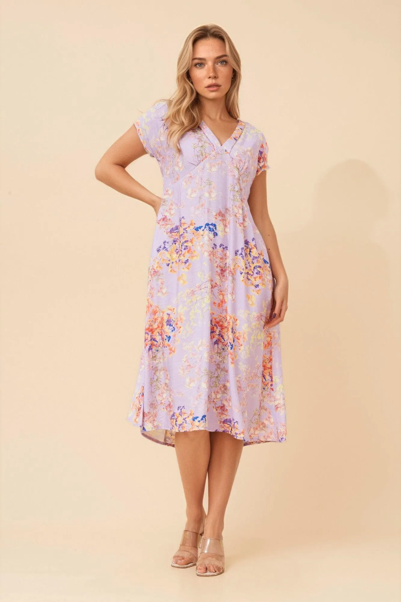 CASPIAN FLORAL MIDI DRESS
