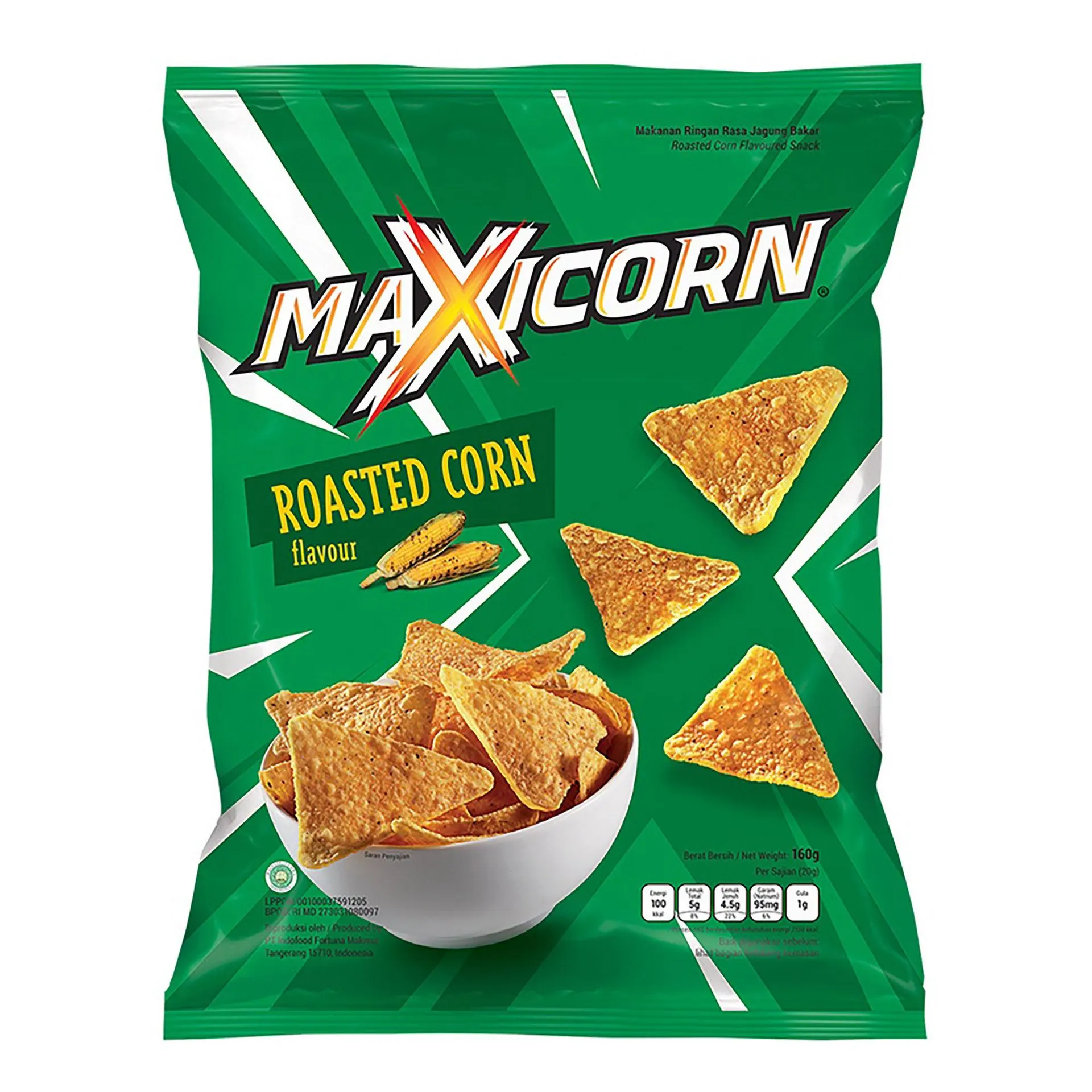 Maxicorn Tortilla Chips Roasted Corn 160g