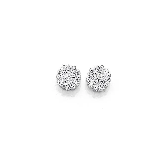 Sterling Silver Cubic Zirconia Studs