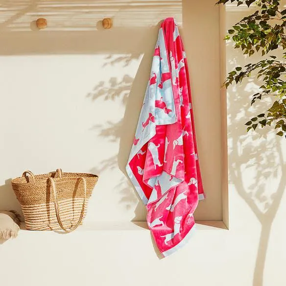 Bailey Beach Towel - Pink Mint