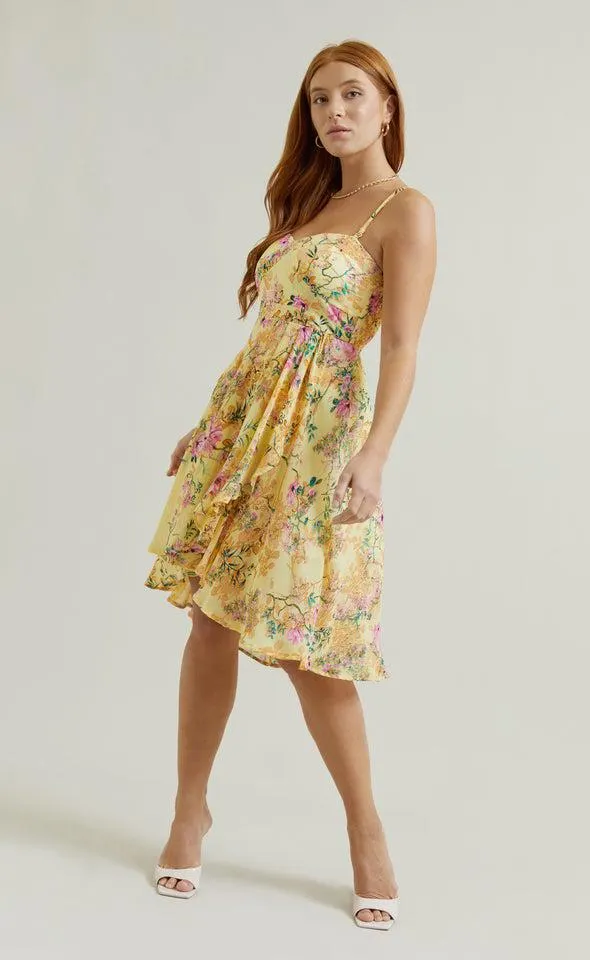 Chiffon Sweetheart Hi Low Dress