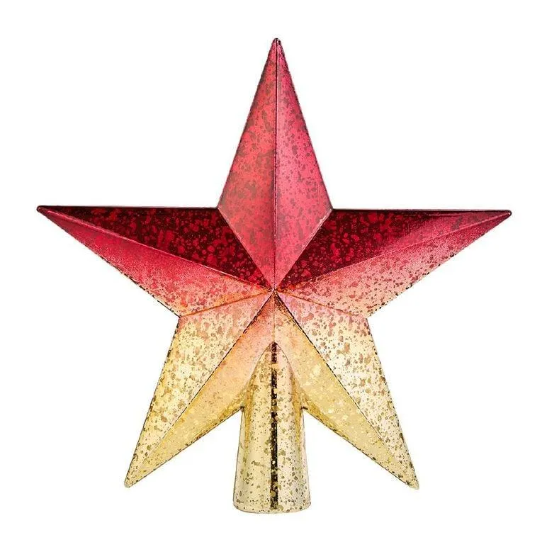 Wonderland Two Toned Christmas Tree Topper 20cm Assorted