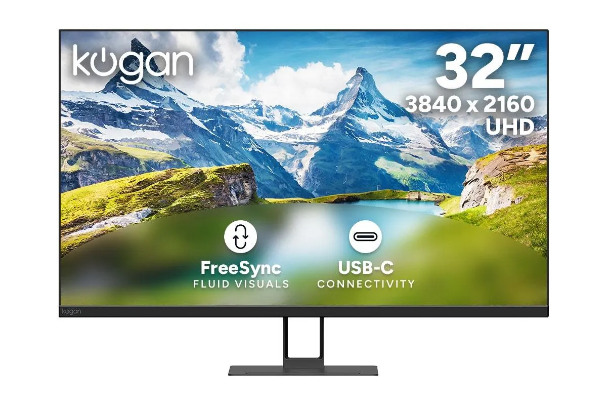 Kogan 32" UHD 4K Frameless USB-C Monitor (3840 x 2160)