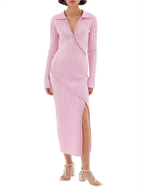 Facet Knit Maxi Dress