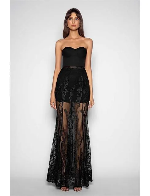 SYDNEY SHEER LACE MAXI DRESS