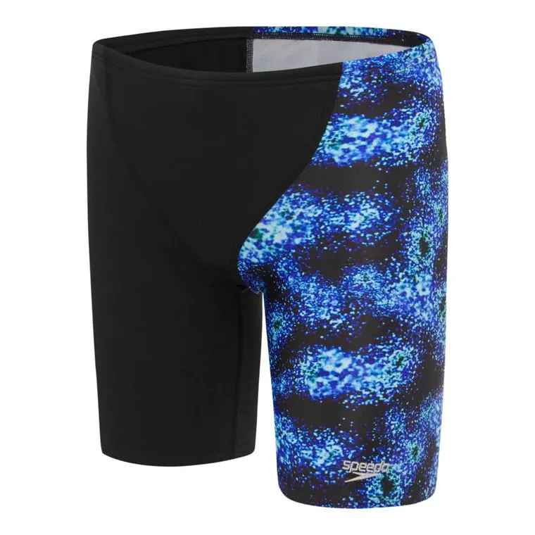 Speedo Boys Digi Print Jammer Black/Cobalt Pop/Marine Blue