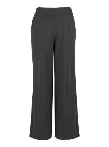 Women's Wide Leg Ponte Pants in Black