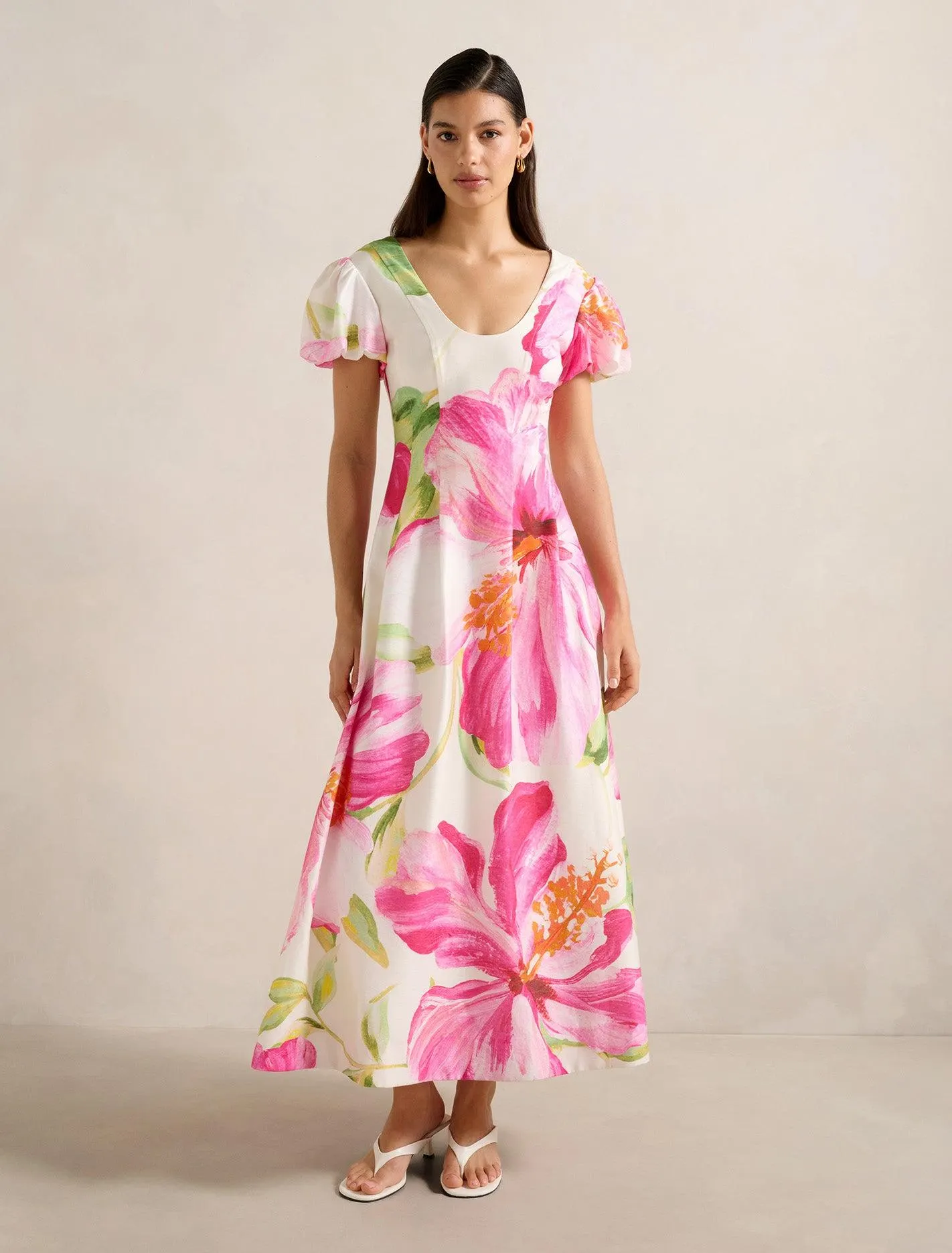 Lily Scoop-Neck Midi Dress