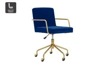 Shangri-La Del Mar Velvet Office Chair (Navy)