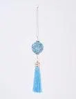 Christmas Shop Mini Bauble W/ Tassel, Blue