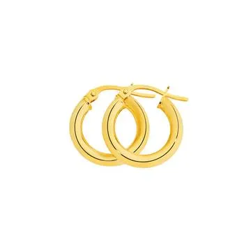 9ct, 10mm Polished Hoops