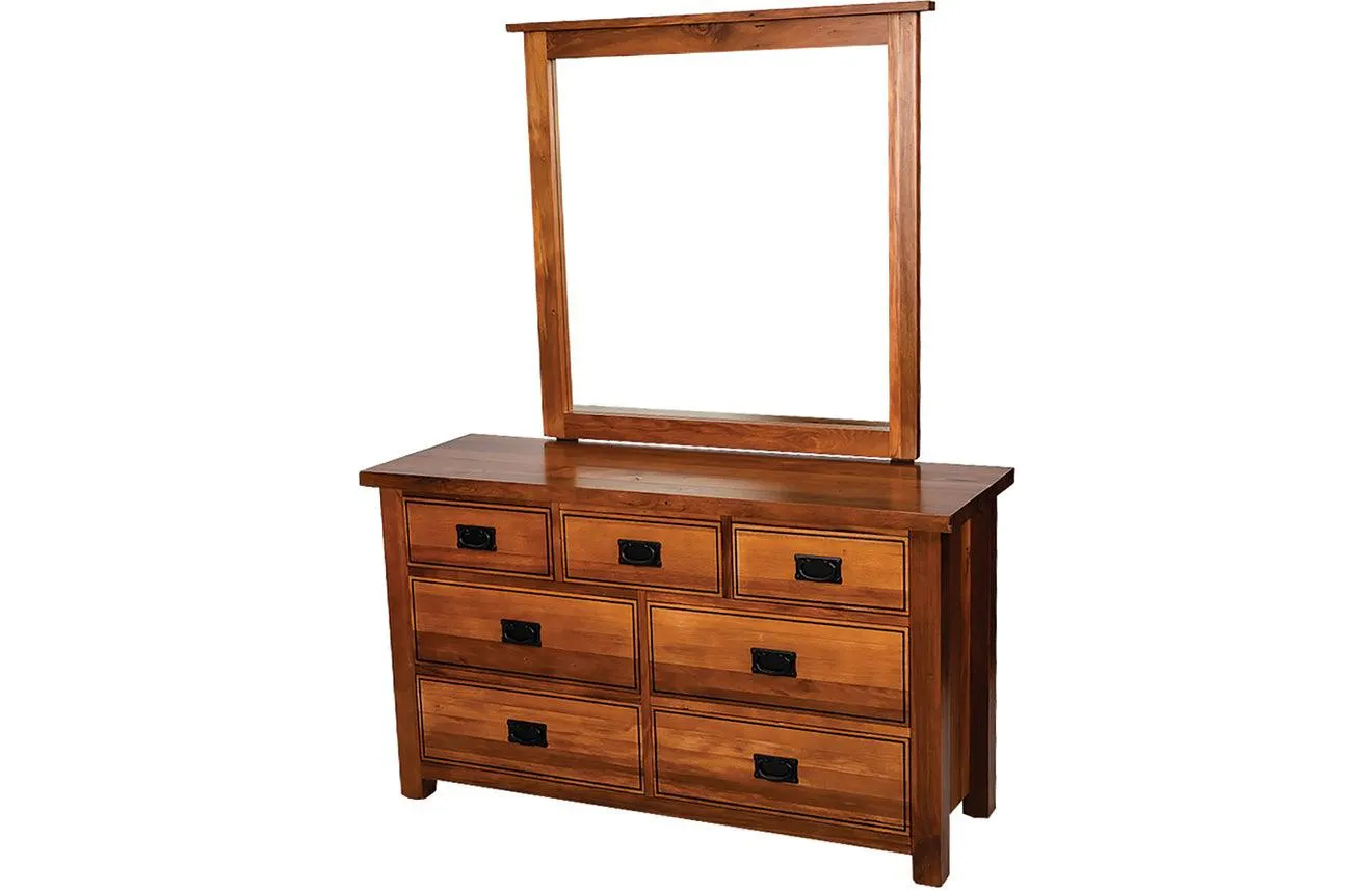 Merivale 7 Drawer Dresser with Mirror - Matte